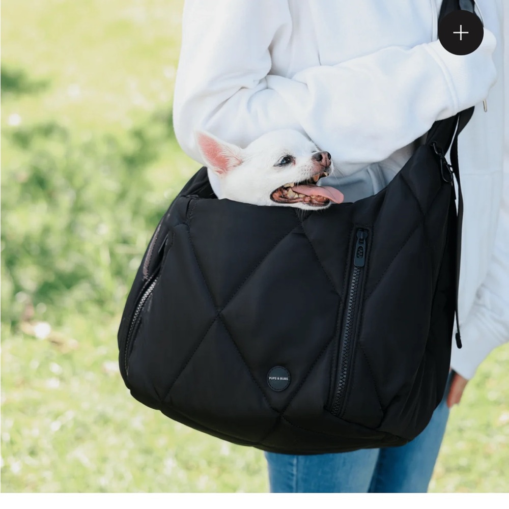 Pup and bubs pet carrier black